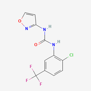 molecular formula C11H7ClF3N3O2 B4579556 N-[2-CHLORO-5-(TRIFLUOROMETHYL)PHENYL]-N'-(3-ISOXAZOLYL)UREA 