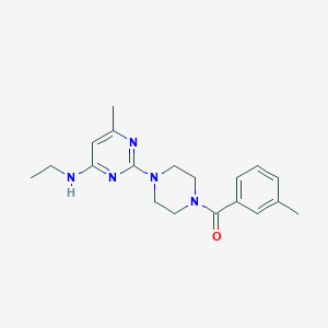 molecular formula C19H25N5O B4579632 N-ethyl-6-methyl-2-[4-(3-methylbenzoyl)piperazin-1-yl]pyrimidin-4-amine 