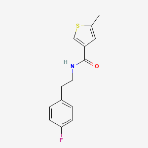 molecular formula C14H14FNOS B4579803 N-[2-(4-fluorophenyl)ethyl]-5-methylthiophene-3-carboxamide 