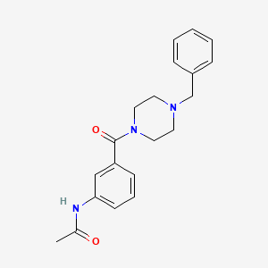 molecular formula C20H23N3O2 B4579845 N-[3-(4-benzylpiperazine-1-carbonyl)phenyl]acetamide 