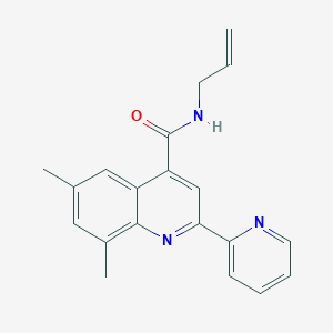 molecular formula C20H19N3O B4579962 N~4~-ALLYL-6,8-DIMETHYL-2-(2-PYRIDYL)-4-QUINOLINECARBOXAMIDE 