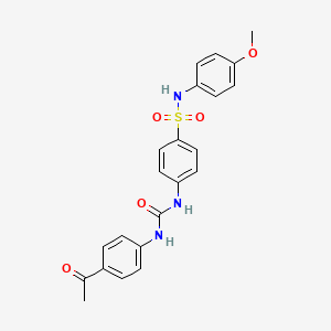 molecular formula C22H21N3O5S B4579977 1-(4-ACETYLPHENYL)-3-{4-[(4-METHOXYPHENYL)SULFAMOYL]PHENYL}UREA 