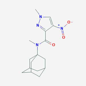 molecular formula C16H22N4O3 B458003 N-(1-ADAMANTYL)-N,1-DIMETHYL-4-NITRO-1H-PYRAZOLE-3-CARBOXAMIDE 