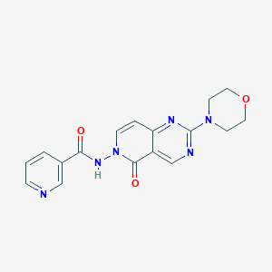 molecular formula C17H16N6O3 B4580031 N-[2-morpholino-5-oxopyrido[4,3-d]pyrimidin-6(5H)-yl]nicotinamide 