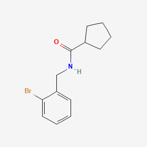 molecular formula C13H16BrNO B4580142 N-[(2-bromophenyl)methyl]cyclopentanecarboxamide 