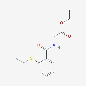 molecular formula C13H17NO3S B4580153 ETHYL 2-{[2-(ETHYLSULFANYL)PHENYL]FORMAMIDO}ACETATE 