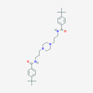 molecular formula C32H48N4O2 B458035 N,N'-(piperazine-1,4-diyldipropane-3,1-diyl)bis(4-tert-butylbenzamide) 