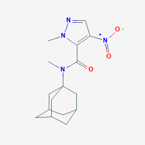 molecular formula C16H22N4O3 B458043 N-(1-ADAMANTYL)-N,1-DIMETHYL-4-NITRO-1H-PYRAZOLE-5-CARBOXAMIDE 