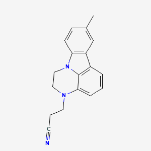 molecular formula C18H17N3 B4580459 2-(8-METHYL-1,2-DIHYDRO-3H-PYRAZINO[3,2,1-JK]CARBAZOL-3-YL)ETHYL CYANIDE 