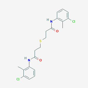 molecular formula C20H22Cl2N2O2S B458055 N-(3-CHLORO-2-METHYLPHENYL)-3-({2-[(3-CHLORO-2-METHYLPHENYL)CARBAMOYL]ETHYL}SULFANYL)PROPANAMIDE 