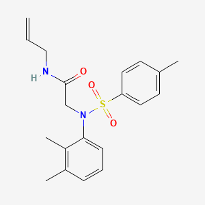 molecular formula C20H24N2O3S B4580628 N~2~-(2,3-dimethylphenyl)-N~2~-[(4-methylphenyl)sulfonyl]-N-prop-2-en-1-ylglycinamide 