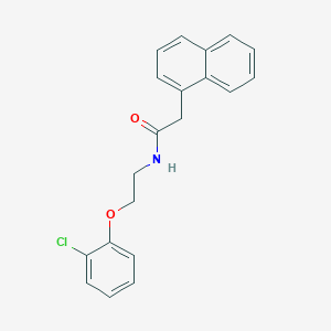 molecular formula C20H18ClNO2 B4580836 N-[2-(2-chlorophenoxy)ethyl]-2-(naphthalen-1-yl)acetamide 