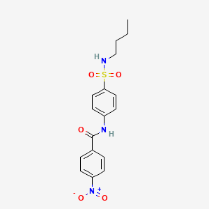 molecular formula C17H19N3O5S B4580886 N-[4-(butylsulfamoyl)phenyl]-4-nitrobenzamide 
