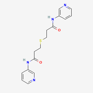 molecular formula C16H18N4O2S B4580917 N-(PYRIDIN-3-YL)-3-({2-[(PYRIDIN-3-YL)CARBAMOYL]ETHYL}SULFANYL)PROPANAMIDE 