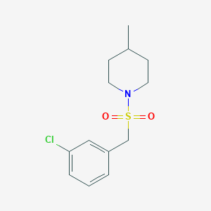 molecular formula C13H18ClNO2S B4581031 1-[(3-CHLOROPHENYL)METHANESULFONYL]-4-METHYLPIPERIDINE 