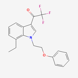 molecular formula C20H18F3NO2 B4581040 1-[7-ETHYL-1-(2-PHENOXYETHYL)-1H-INDOL-3-YL]-2,2,2-TRIFLUOROETHAN-1-ONE 