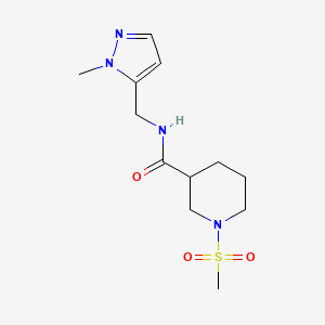 molecular formula C12H20N4O3S B4581088 N-[(1-methyl-1H-pyrazol-5-yl)methyl]-1-(methylsulfonyl)-3-piperidinecarboxamide CAS No. 1005705-76-9