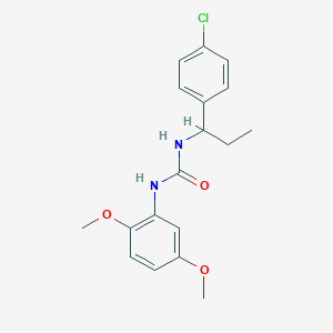 molecular formula C18H21ClN2O3 B4581093 N-[1-(4-chlorophenyl)propyl]-N'-(2,5-dimethoxyphenyl)urea 