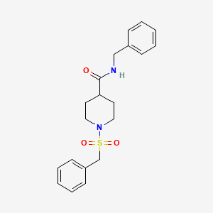 molecular formula C20H24N2O3S B4581156 N-BENZYL-1-PHENYLMETHANESULFONYLPIPERIDINE-4-CARBOXAMIDE 