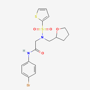molecular formula C17H19BrN2O4S2 B4581306 N-(4-Bromophenyl)-2-[[(tetrahydro-2-furanyl)methyl](2-thienylsulfonyl)amino]acetamide CAS No. 895923-48-5