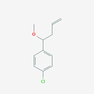 molecular formula C11H13ClO B045814 1-Chloro-4-(1-methoxybut-3-enyl)benzene CAS No. 118167-26-3