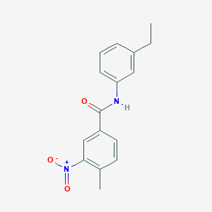molecular formula C16H16N2O3 B458140 N-(3-ethylphenyl)-4-methyl-3-nitrobenzamide 