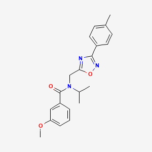 molecular formula C21H23N3O3 B4581483 3-methoxy-N-{[3-(4-methylphenyl)-1,2,4-oxadiazol-5-yl]methyl}-N-(propan-2-yl)benzamide 