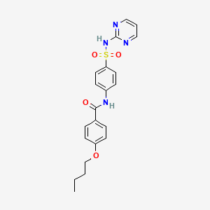 molecular formula C21H22N4O4S B4581498 4-butoxy-N-[4-(pyrimidin-2-ylsulfamoyl)phenyl]benzamide 
