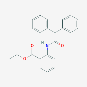 molecular formula C23H21NO3 B458150 Ethyl 2-[(2,2-diphenylacetyl)amino]benzoate 