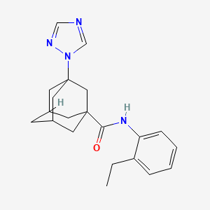 molecular formula C21H26N4O B4581607 N~1~-(2-ETHYLPHENYL)-3-(1H-1,2,4-TRIAZOL-1-YL)-1-ADAMANTANECARBOXAMIDE 