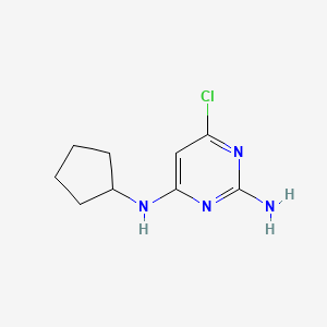 molecular formula C9H13ClN4 B4581626 6-chloro-N4-cyclopentylpyrimidine-2,4-diamine 