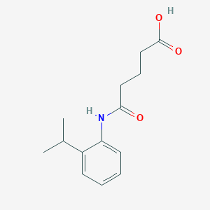 molecular formula C14H19NO3 B458163 4-{[2-(PROPAN-2-YL)PHENYL]CARBAMOYL}BUTANOIC ACID 