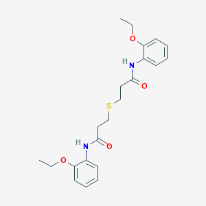 molecular formula C22H28N2O4S B458167 N-(2-ETHOXYPHENYL)-3-({2-[(2-ETHOXYPHENYL)CARBAMOYL]ETHYL}SULFANYL)PROPANAMIDE 