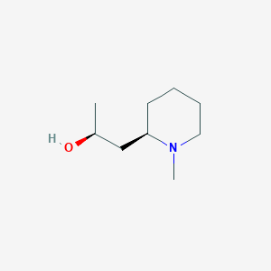 molecular formula C9H19NO B045818 (2S)-1-[(2R)-1-Methylpiperidin-2-YL]propan-2-OL CAS No. 41447-16-9