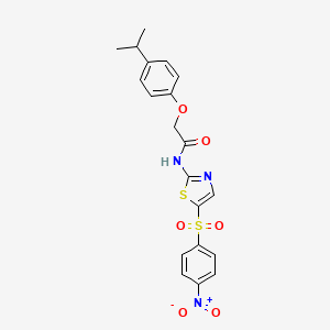 molecular formula C20H19N3O6S2 B4581825 N-[5-(4-NITROBENZENESULFONYL)-1,3-THIAZOL-2-YL]-2-[4-(PROPAN-2-YL)PHENOXY]ACETAMIDE CAS No. 5743-59-9