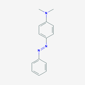molecular formula C14H15N3<br>C6H5N=NC6H4N(CH3)2<br>C14H15N3 B045819 4-(Dimethylamino)azobenzene CAS No. 60-11-7