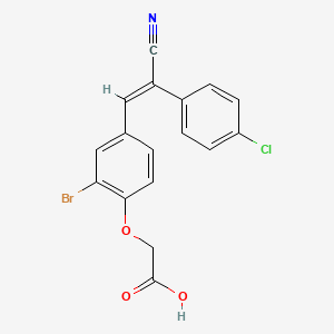 molecular formula C17H11BrClNO3 B4581914 2-[2-bromo-4-[(E)-2-(4-chlorophenyl)-2-cyanoethenyl]phenoxy]acetic acid 