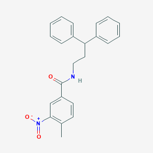molecular formula C23H22N2O3 B458197 N-(3,3-diphenylpropyl)-4-methyl-3-nitrobenzamide 