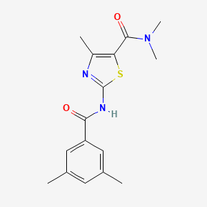 molecular formula C16H19N3O2S B4581977 2-(3,5-DIMETHYLBENZAMIDO)-N,N,4-TRIMETHYL-1,3-THIAZOLE-5-CARBOXAMIDE 
