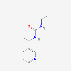 molecular formula C11H17N3O B4582124 N-PROPYL-N'-[1-(3-PYRIDYL)ETHYL]UREA 