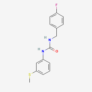 molecular formula C15H15FN2OS B4582256 N-(4-FLUOROBENZYL)-N'-[3-(METHYLSULFANYL)PHENYL]UREA 