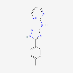 molecular formula C13H12N6 B4582318 N-[5-(4-methylphenyl)-1H-1,2,4-triazol-3-yl]-N-(2-pyrimidinyl)amine 