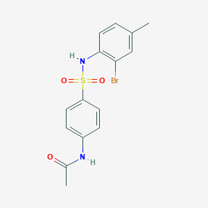 molecular formula C15H15BrN2O3S B458238 N-[4-[(2-bromo-4-methylphenyl)sulfamoyl]phenyl]acetamide 