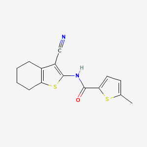 molecular formula C15H14N2OS2 B4582402 N-(3-CYANO-4,5,6,7-TETRAHYDRO-1-BENZOTHIOPHEN-2-YL)-5-METHYL-2-THIOPHENECARBOXAMIDE 