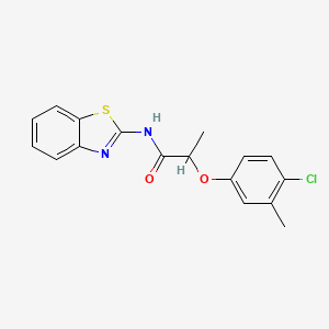 molecular formula C17H15ClN2O2S B4582425 N-(1,3-benzothiazol-2-yl)-2-(4-chloro-3-methylphenoxy)propanamide 