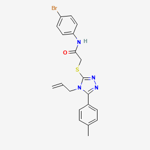 molecular formula C20H19BrN4OS B4582560 N-(4-bromophenyl)-2-{[5-(4-methylphenyl)-4-(prop-2-en-1-yl)-4H-1,2,4-triazol-3-yl]sulfanyl}acetamide 