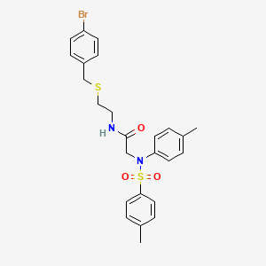 molecular formula C25H27BrN2O3S2 B4582628 N-{2-[(4-bromobenzyl)sulfanyl]ethyl}-N~2~-(4-methylphenyl)-N~2~-[(4-methylphenyl)sulfonyl]glycinamide CAS No. 5873-99-4