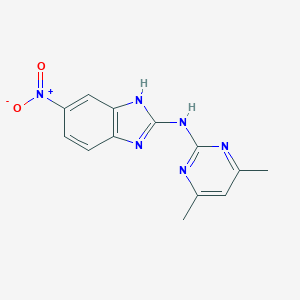 molecular formula C13H12N6O2 B045827 1H-Benzimidazol-2-amine, N-(4,6-dimethyl-2-pyrimidinyl)-5-nitro- CAS No. 124636-05-1
