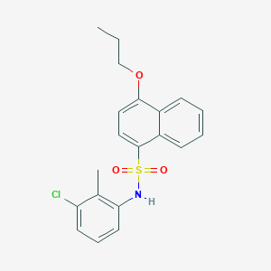 molecular formula C20H20ClNO3S B4582734 N-(3-chloro-2-methylphenyl)-4-propoxynaphthalene-1-sulfonamide 