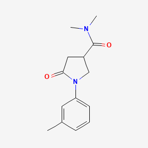molecular formula C14H18N2O2 B4582797 N,N-dimethyl-1-(3-methylphenyl)-5-oxopyrrolidine-3-carboxamide 